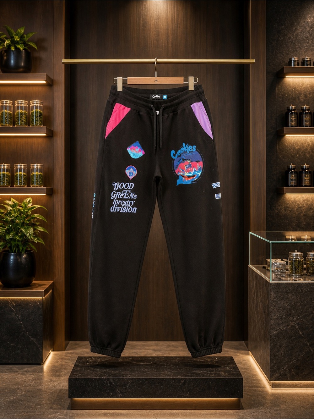 Cookies Tree Edition Sweatpants with Pink & Purple Accents